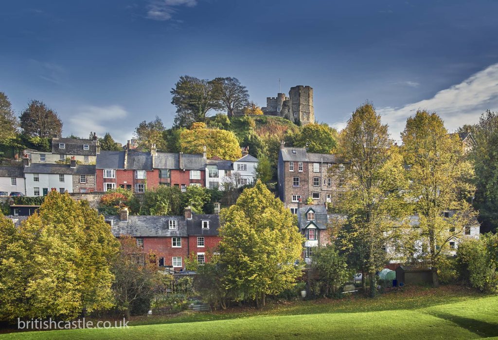 Lewes Castle seen from below the hill