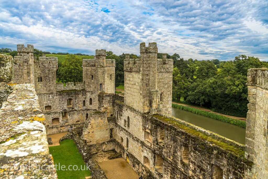 Inside the walls of Bodiam castle