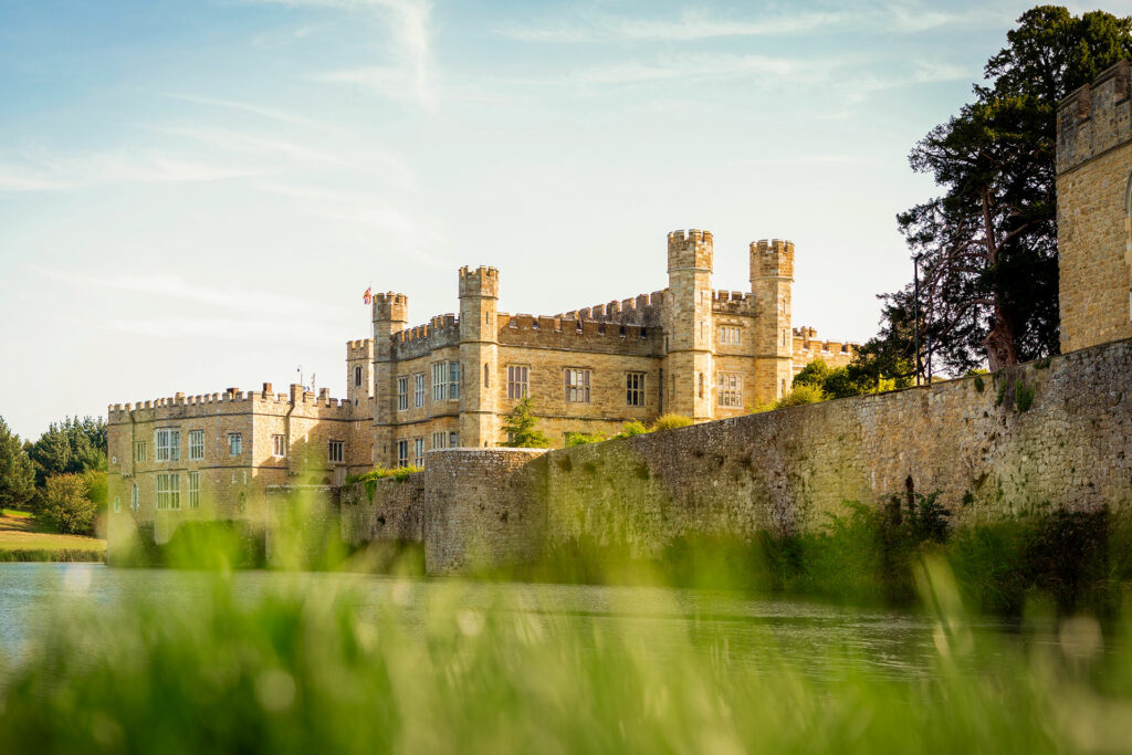 Low shot of Leeds castle