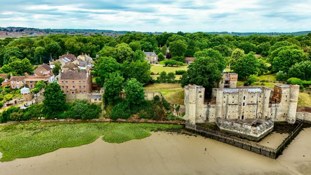 Upnor castle seen from the air